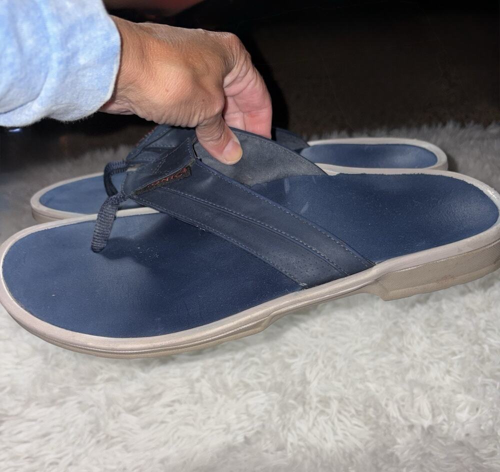 Vionic Men’s 12 Classic Blue Toe Post Arch Flip Flops. Grt. Pair, Comfortable